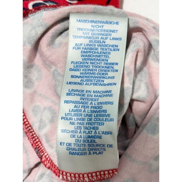 Boden Women's Floral Print Midi Dress‎ Red Blue Short Sleeve V Neck Size 10 - Picture 8 of 9